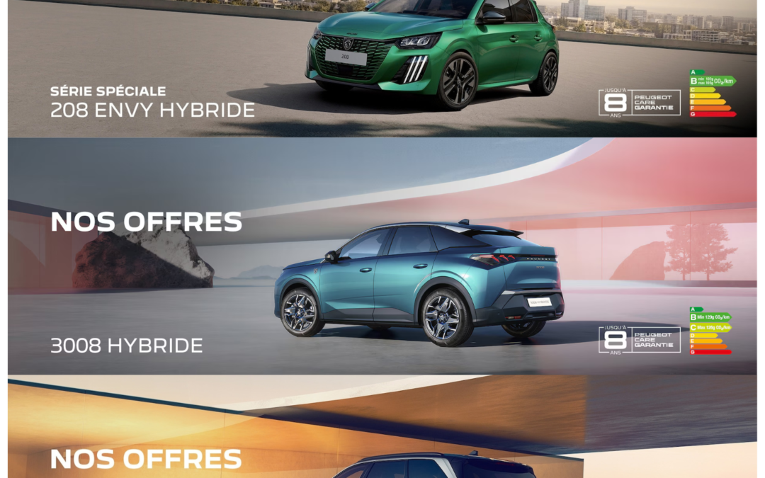 Offres Peugeot Octobre 2026 à Bompas : 208, 3008 et 5008 Hybride